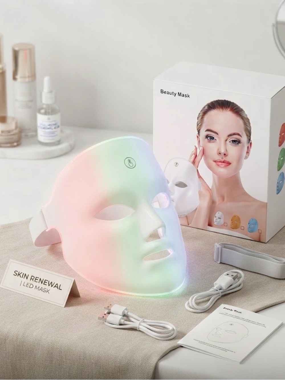 LED Color Therapy Beauty Mask — White Skin Renewal Mask